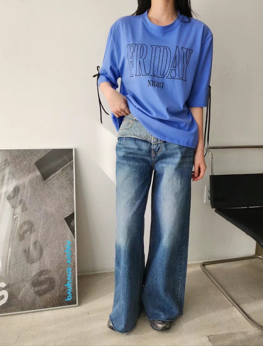 LAYERING東大門㊣直郵女裝新款休閑25春夏真品推薦職業時尚T恤LAYERINGT恤圖色3