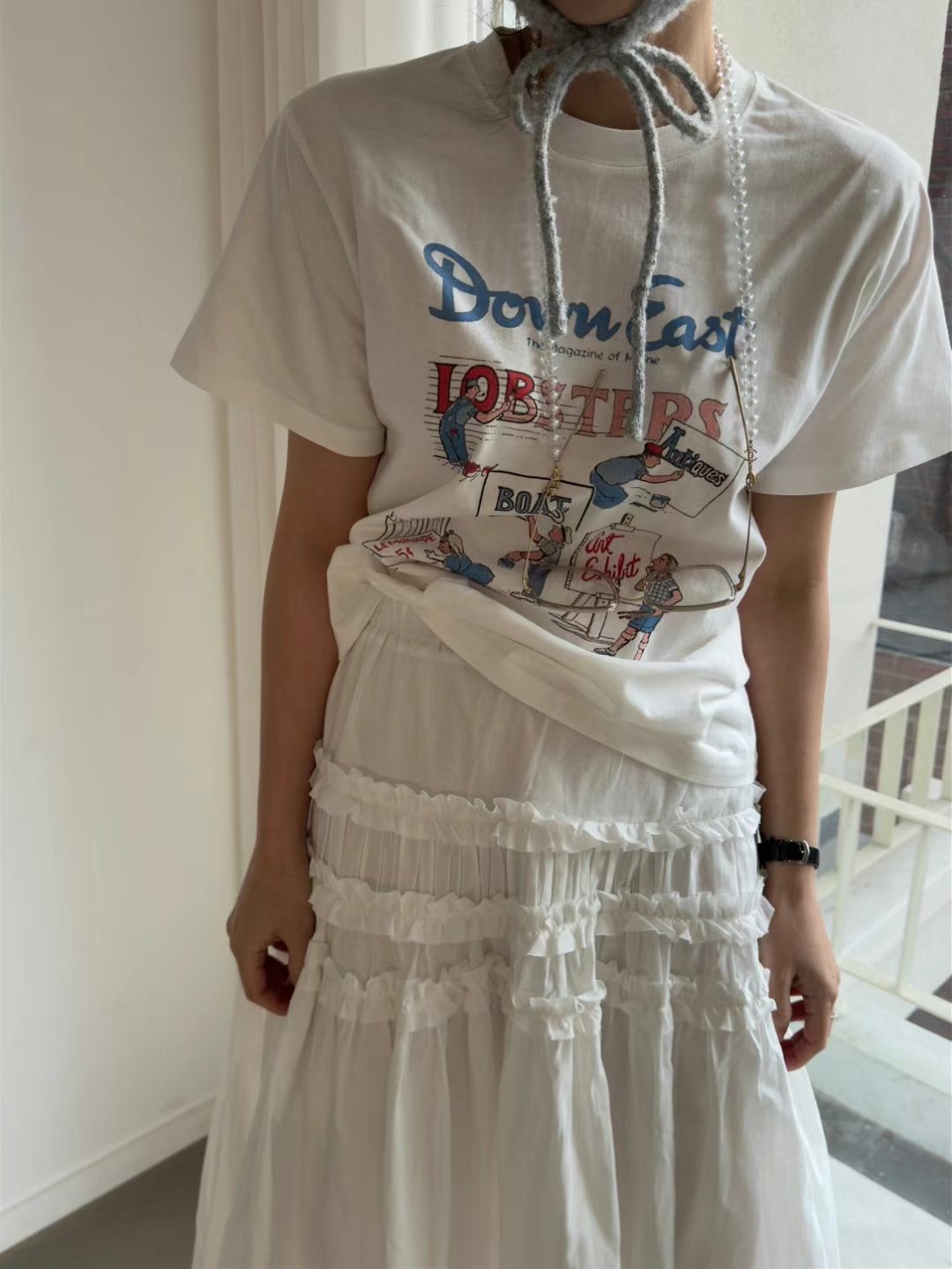 GLOSSY東大門㊣直郵女裝新款人氣時尚推薦真品熱賣職業休閑T恤GLOSSYT恤圖色2
