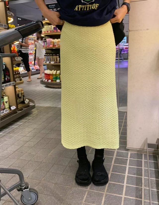 GLOSSY東大門㊣直郵女裝新款25春夏推薦時尚人氣職業休閑長裙GLOSSY長裙圖色2