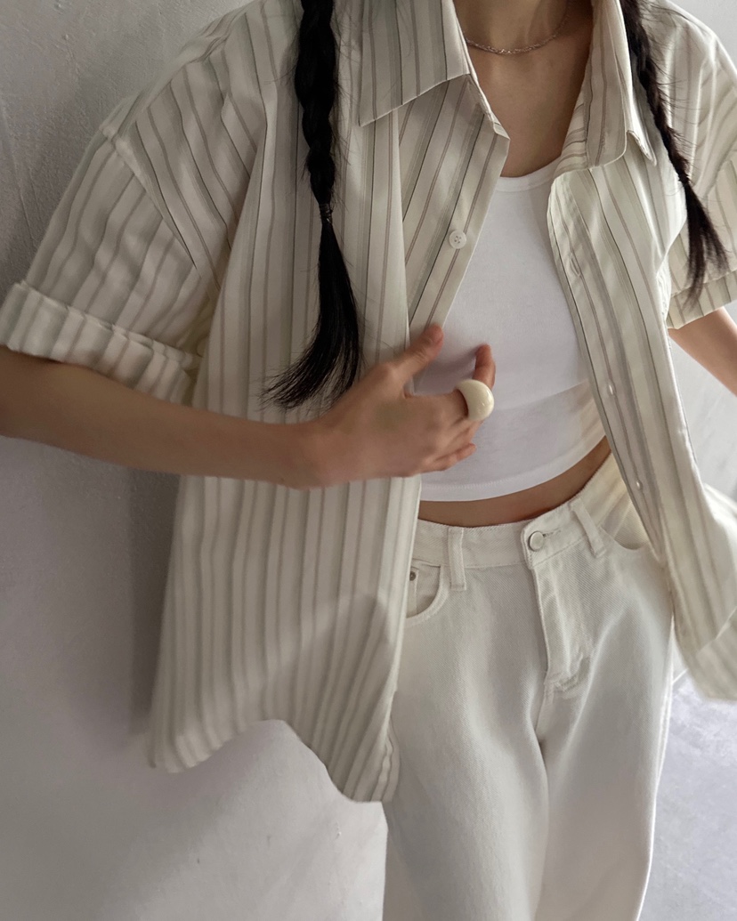 HOWDY韓國直郵㊣女裝新品職業25春夏休閑時尚熱賣襯衫蕾絲衫howdy襯衫/蕾絲衫