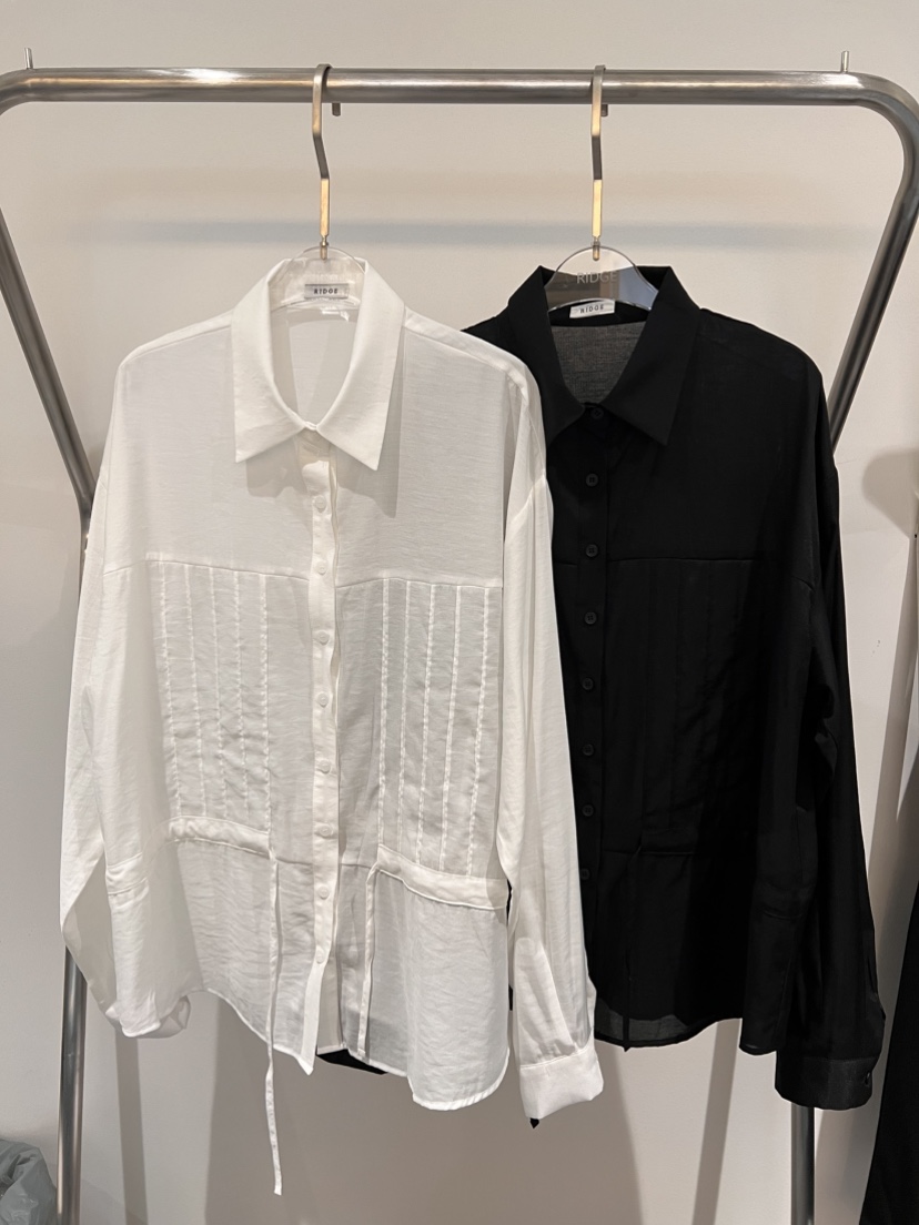 RIDGE-P韓國代購㊣女士新品25春夏休閑職業真品襯衫蕾絲衫RIDGE-P襯衫/蕾絲衫