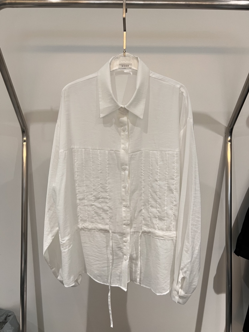 RIDGE-P韓國代購㊣女士新品25春夏休閑職業真品襯衫蕾絲衫RIDGE-P襯衫/蕾絲衫