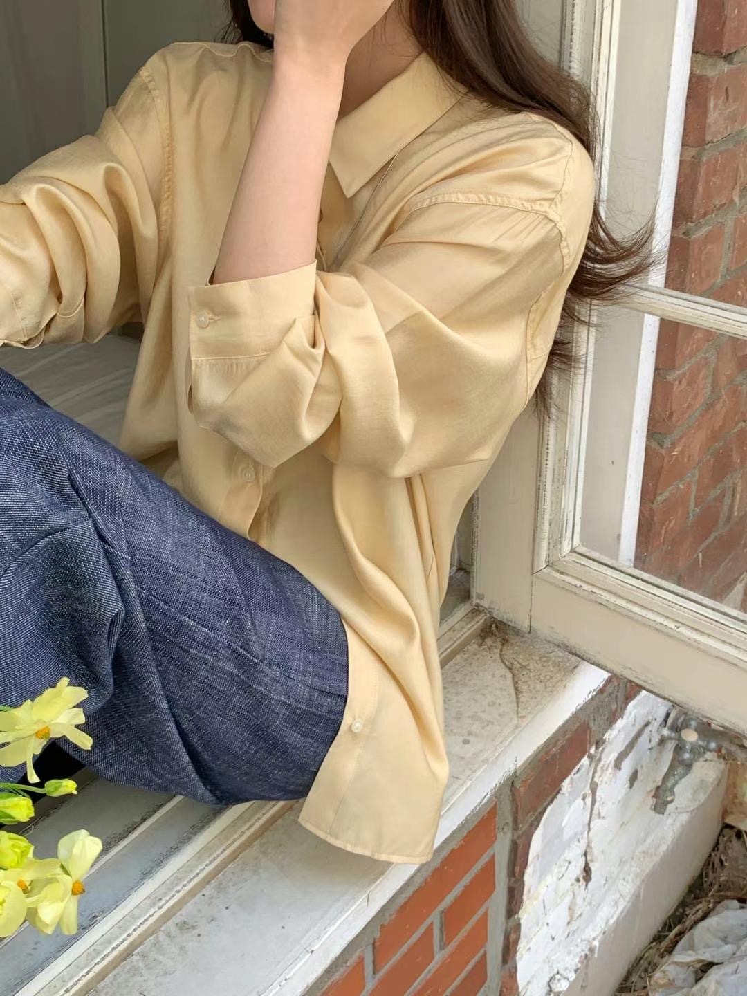 ONEMORETHING東大門㊣實拍女士新款休閑25春夏人氣襯衫蕾絲衫ONEMORETHING襯衫/蕾絲衫