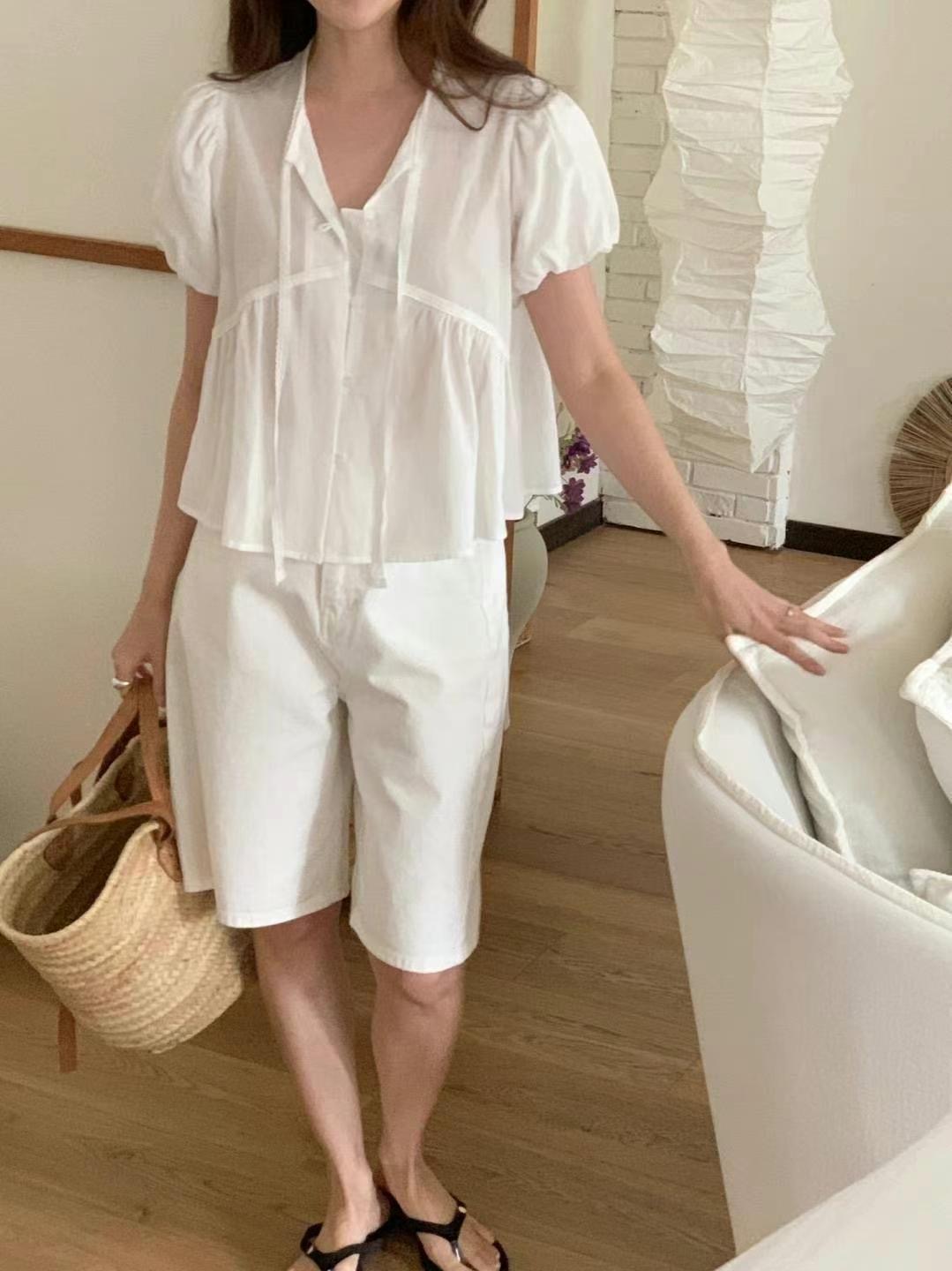ONEMORETHING韓國直郵㊣女裝新品休閑人氣真品推薦襯衫蕾絲衫ONEMORETHING襯衫/蕾絲衫