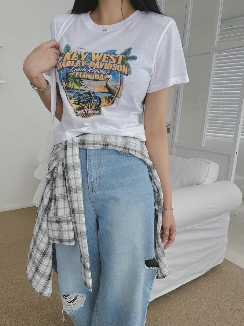 KEYBOARD韓國直郵㊣女裝新品25春夏人氣時尚真品休閑熱賣T恤KEYBOARDT恤