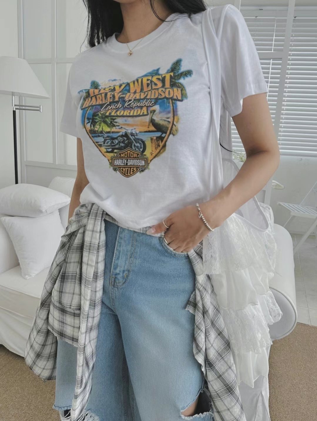 KEYBOARD韓國直郵㊣女裝新品25春夏人氣時尚真品休閑熱賣T恤KEYBOARDT恤