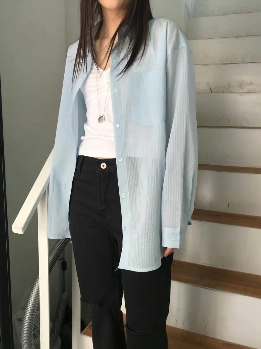 ONEMORETHING韓國直郵㊣女裝新款休閑熱賣人氣真品襯衫蕾絲衫ONEMORETHING襯衫/蕾絲衫圖色2