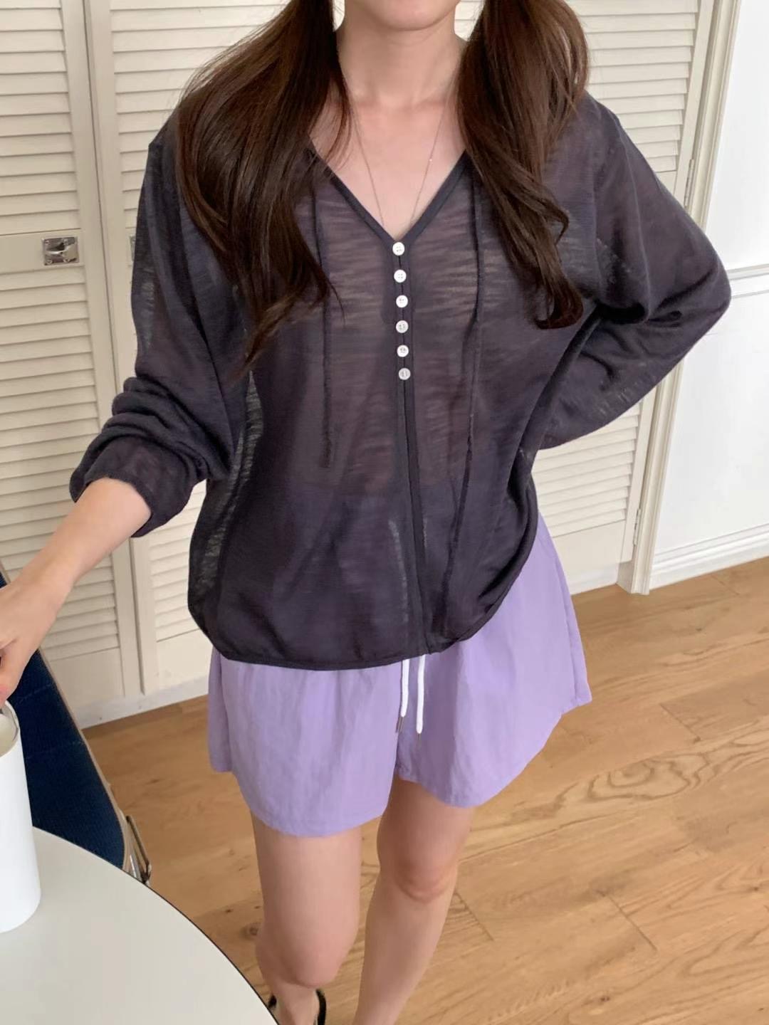 ONEMORETHING韓國直郵㊣女裝新款休閑職業推薦針織衫連帽衫ONEMORETHING針織衫圖色4