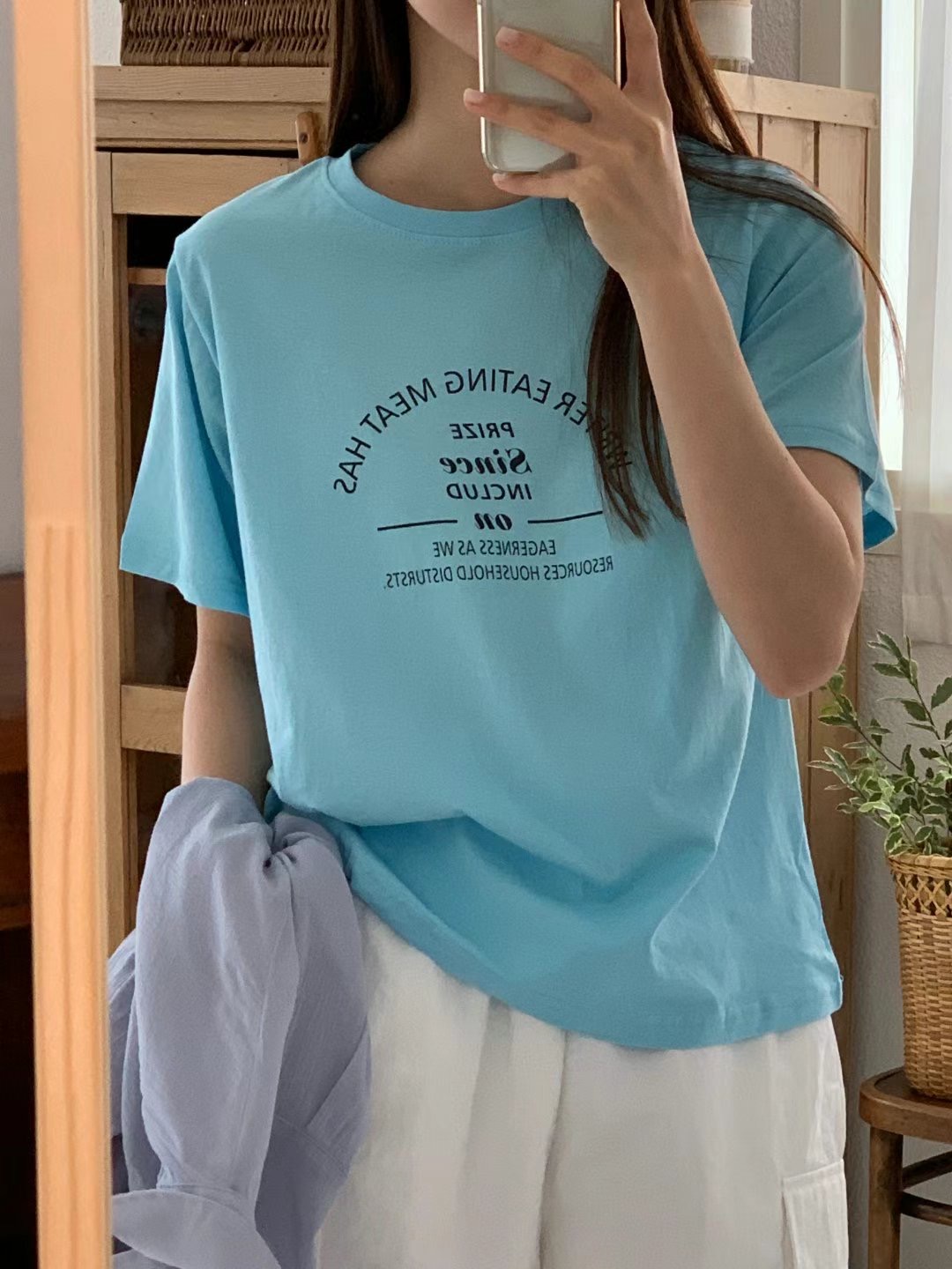 TDOUBLEJ韓國代購㊣女裝新品人氣熱賣25春夏推薦真品時尚T恤TDOUBLEJT恤圖色3