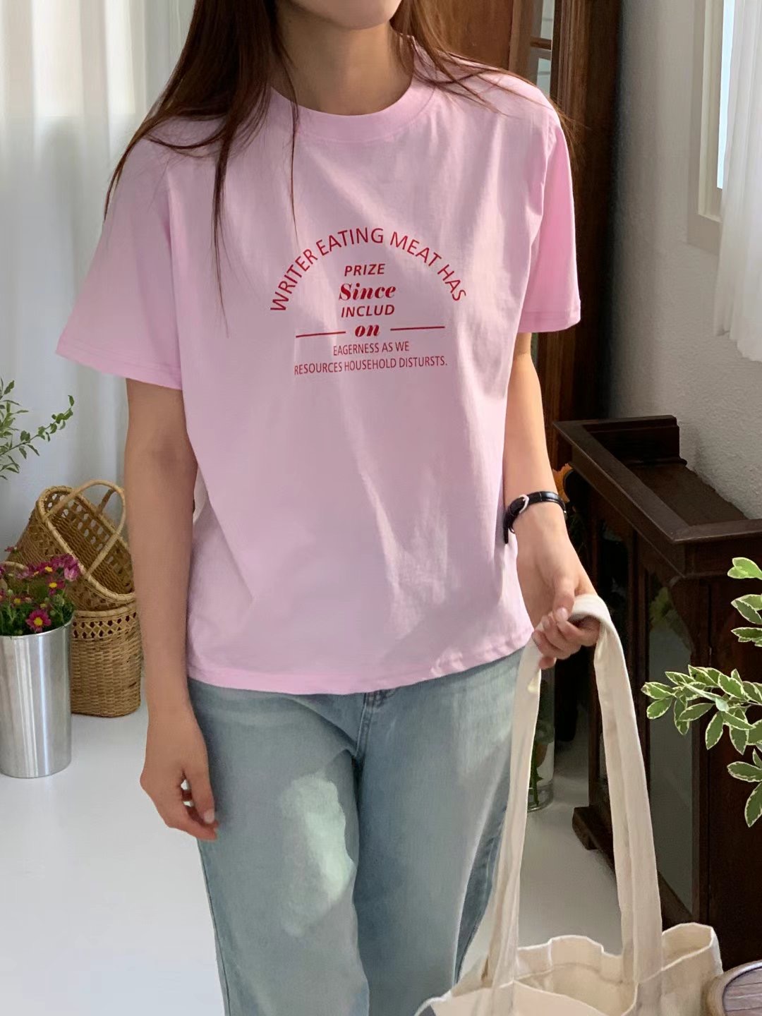 TDOUBLEJ韓國代購㊣女裝新品人氣熱賣25春夏推薦真品時尚T恤TDOUBLEJT恤圖色4
