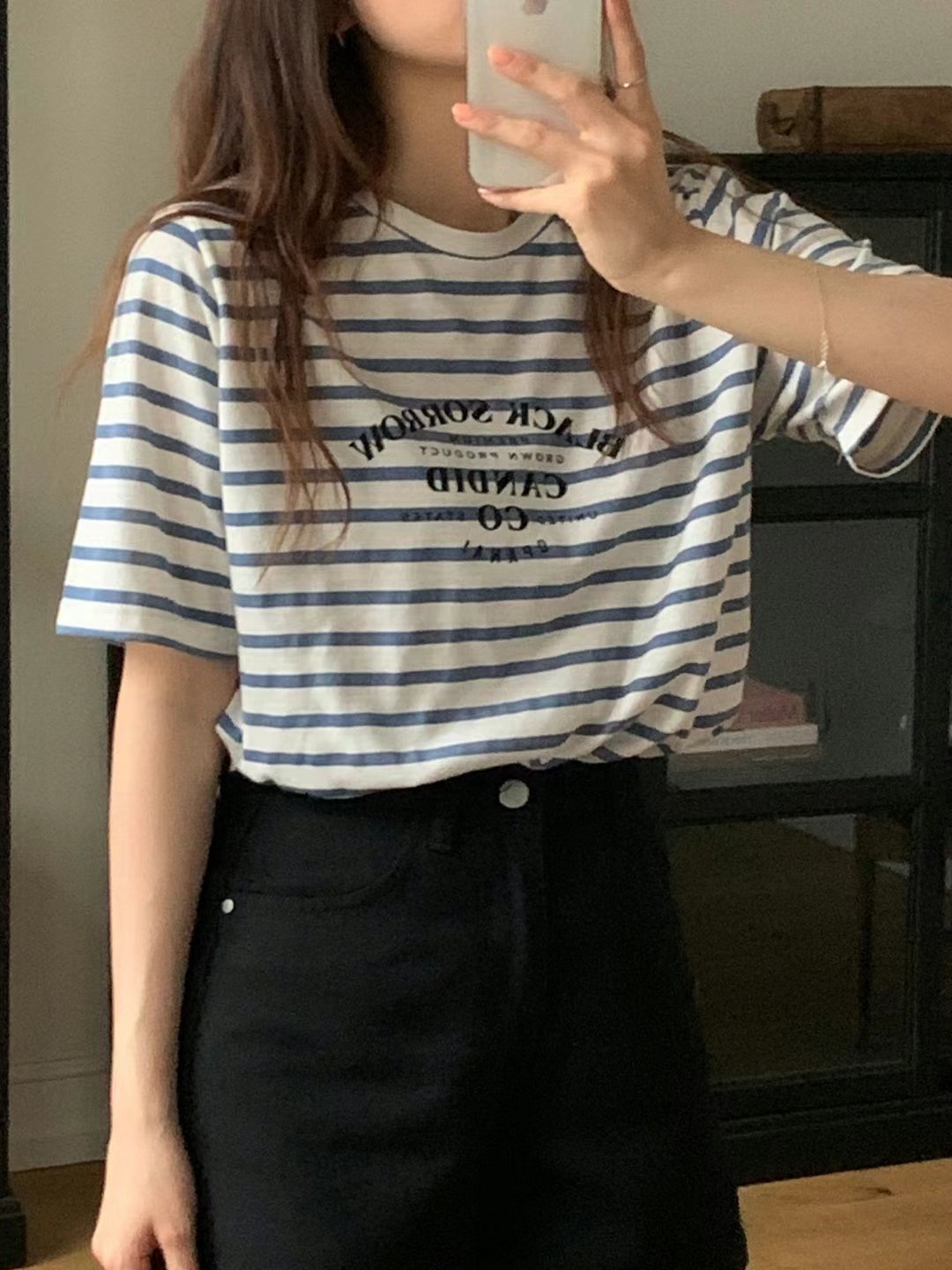 TDOUBLEJ東大門㊣實拍女裝新品人氣休閑真品25春夏推薦職業T恤TDOUBLEJT恤圖色4