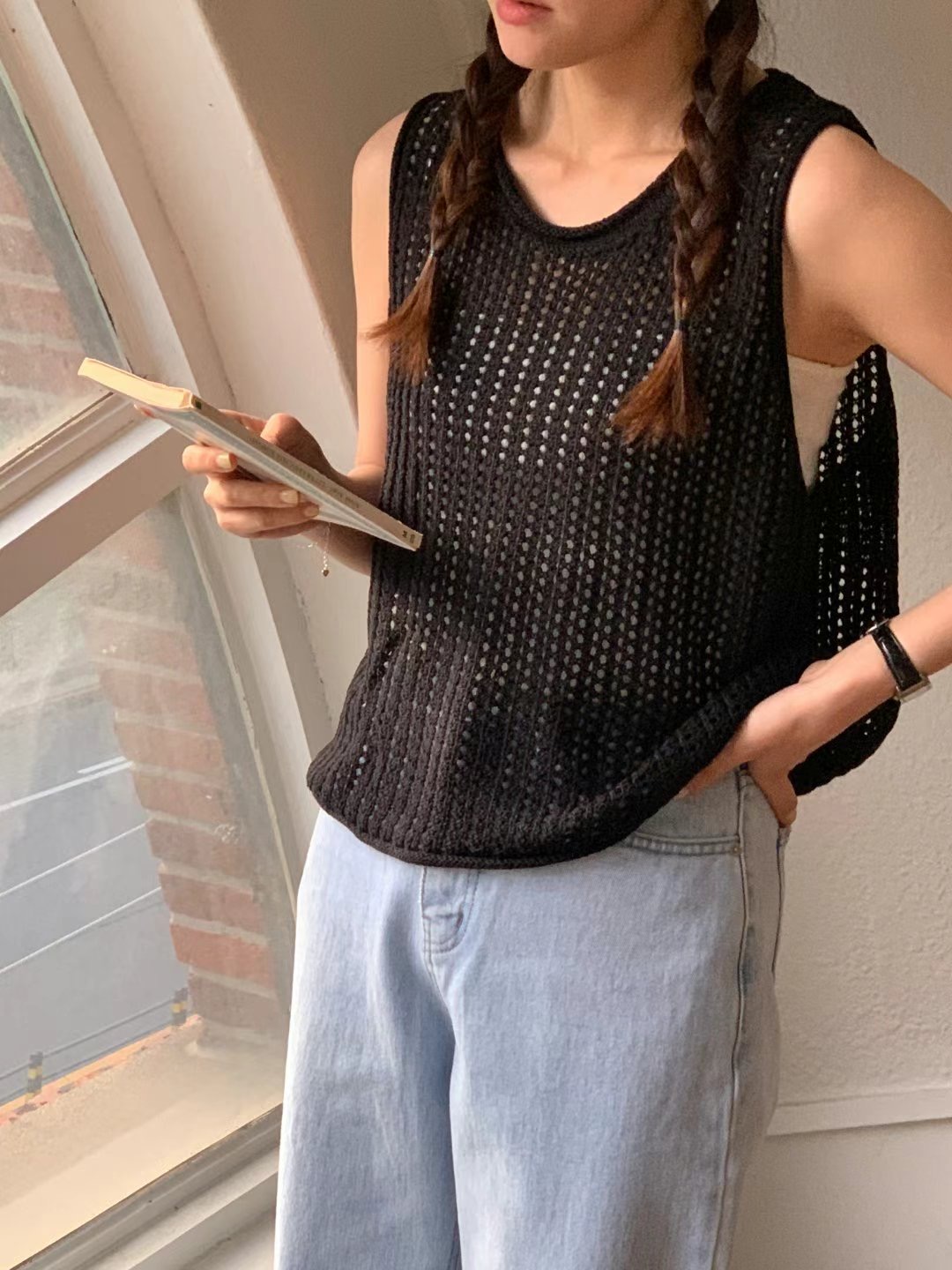 TDOUBLEJ東大門㊣實拍女裝新品真品推薦人氣25春夏吊帶背心TDOUBLEJ吊帶/背心圖色5