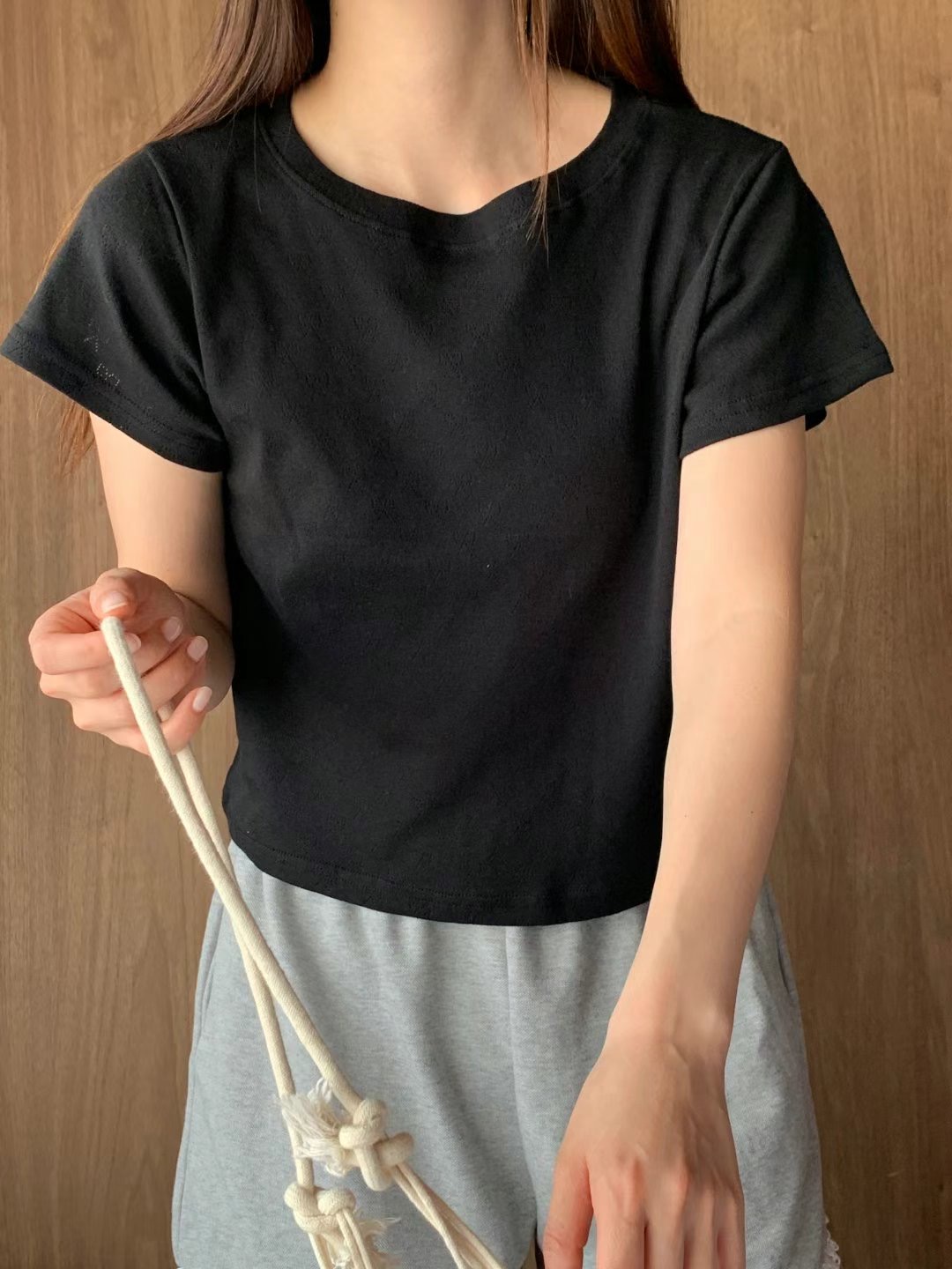 TDOUBLEJ東大門㊣實拍女裝新品人氣休閑熱賣25春夏時尚推薦T恤TDOUBLEJT恤圖色2