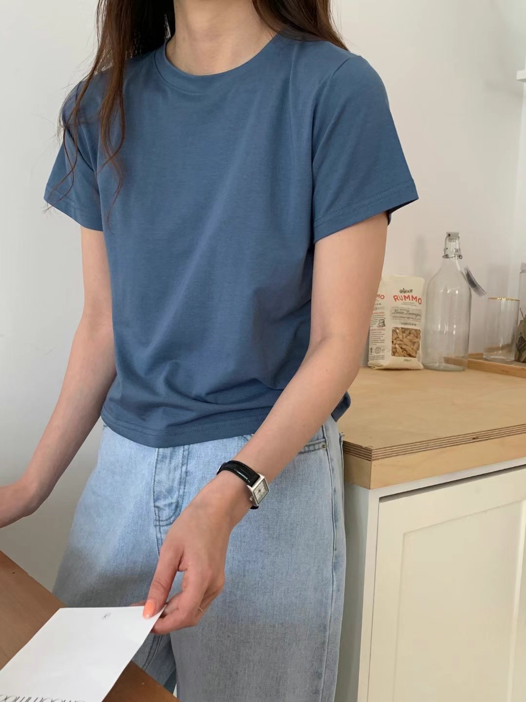 TDOUBLEJ東大門㊣實拍女裝新款真品職業熱賣人氣休閑推薦T恤TDOUBLEJT恤圖色3