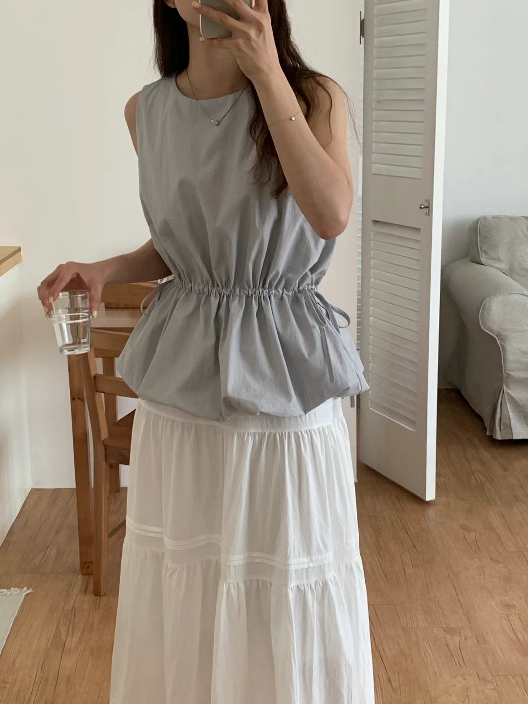 TDOUBLEJ韓國代購㊣女裝新款休閑時尚真品25春夏職業吊帶背心TDOUBLEJ吊帶/背心