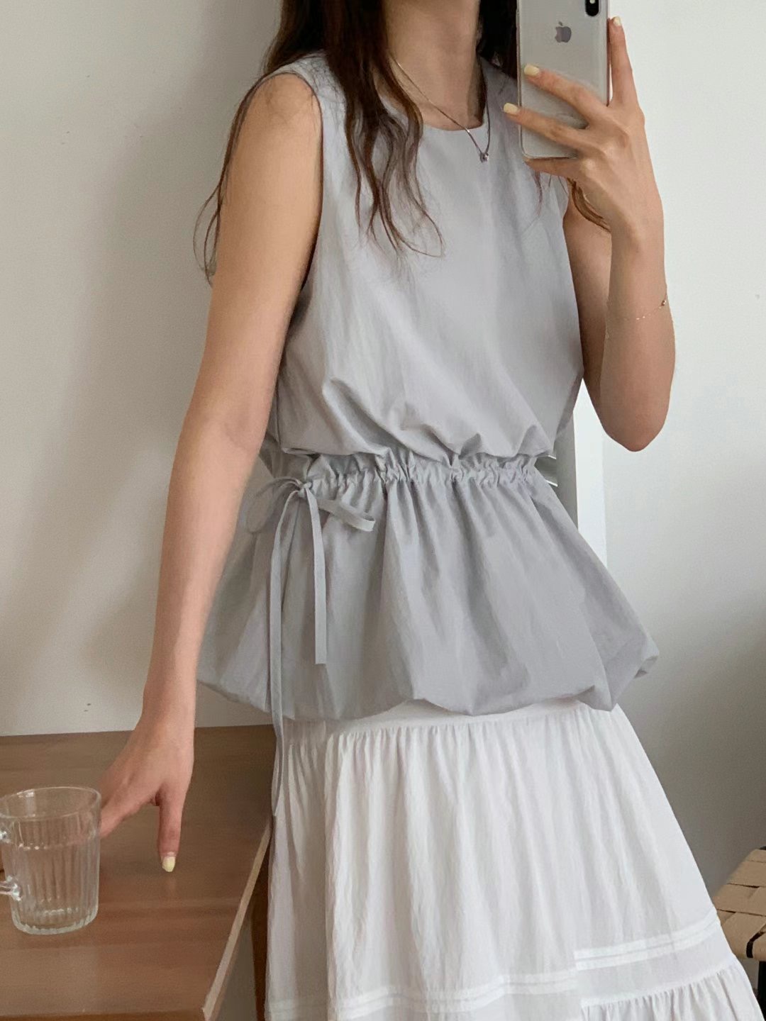 TDOUBLEJ韓國代購㊣女裝新款休閑時尚真品25春夏職業吊帶背心TDOUBLEJ吊帶/背心圖色2