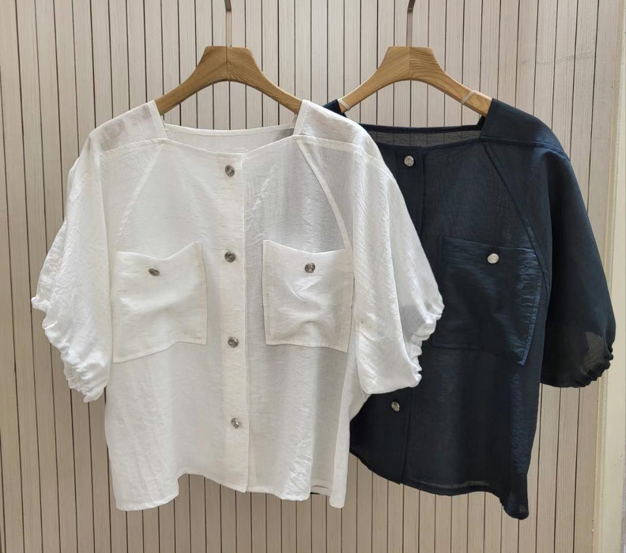 COCOS/ONE TOP韓國代購㊣女裝新品25春夏人氣職業襯衫蕾絲衫COCOS/ONE TOP襯衫/蕾絲衫