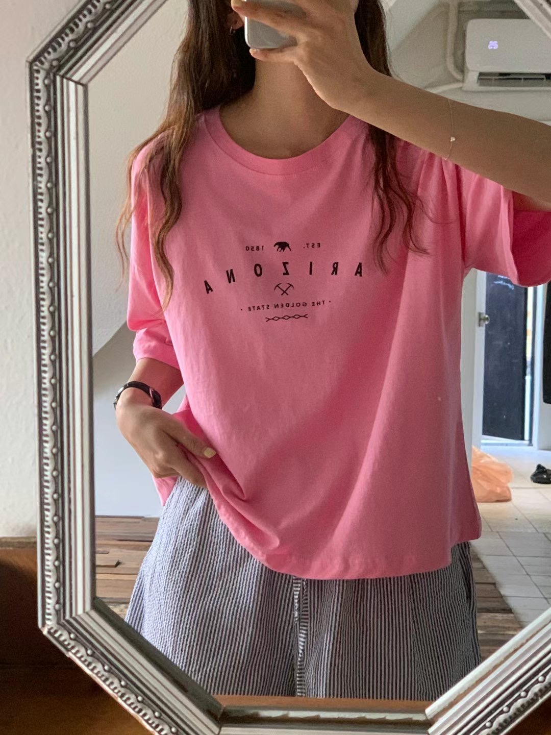 TDOUBLEJ東大門㊣實拍女裝新款休閑推薦人氣時尚25春夏熱賣T恤TDOUBLEJT恤圖色3