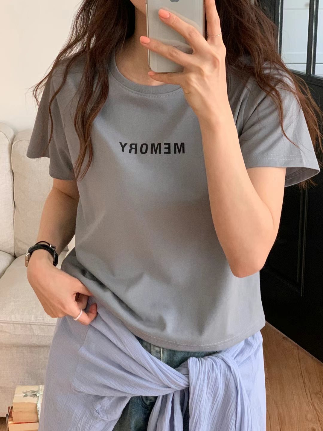 TDOUBLEJ韓國代購㊣女裝新款職業人氣時尚熱賣真品25春夏T恤TDOUBLEJT恤圖色4