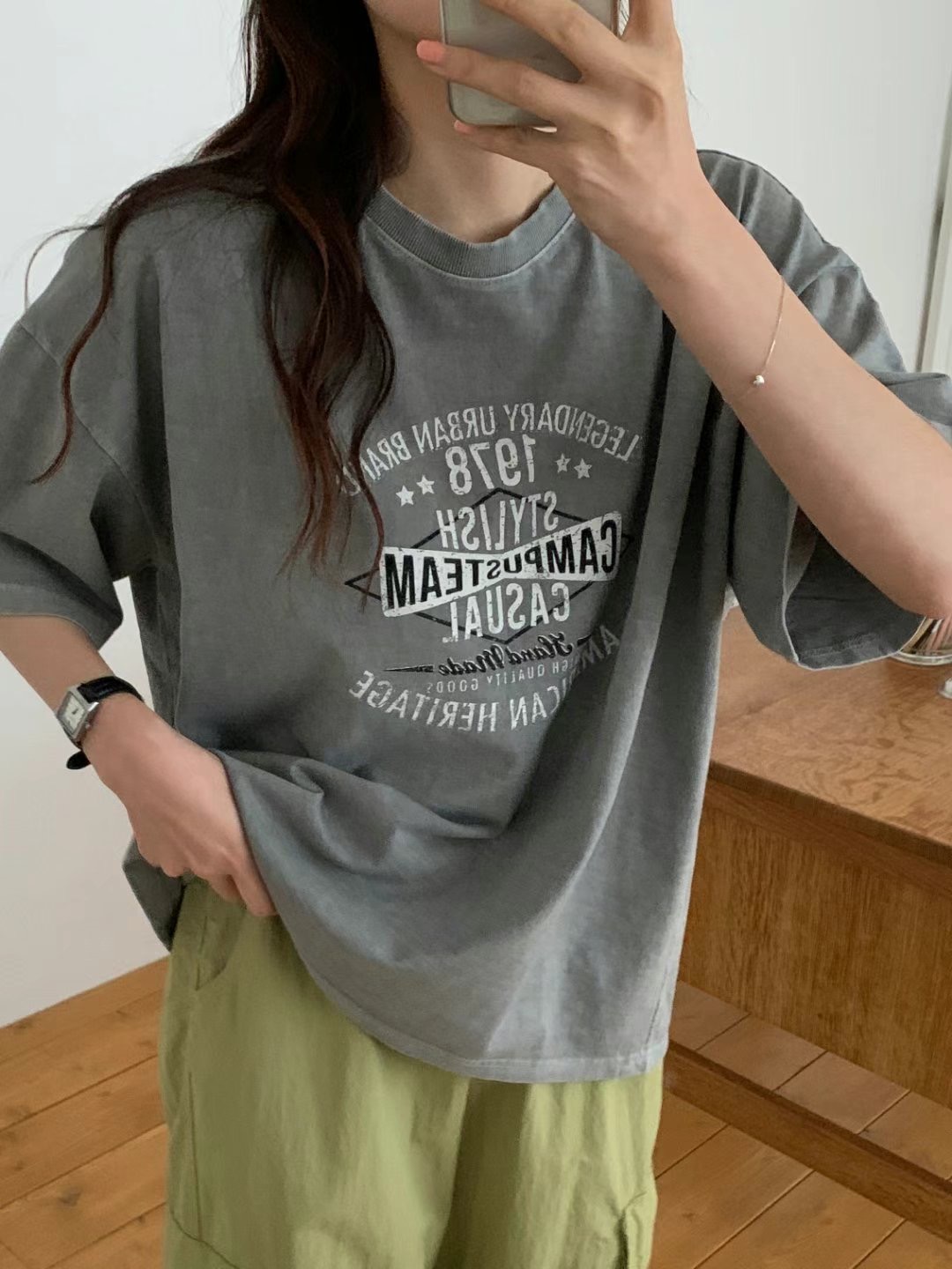 TDOUBLEJ韓國代購㊣女裝新款職業休閑推薦熱賣真品人氣25春夏T恤TDOUBLEJT恤圖色5