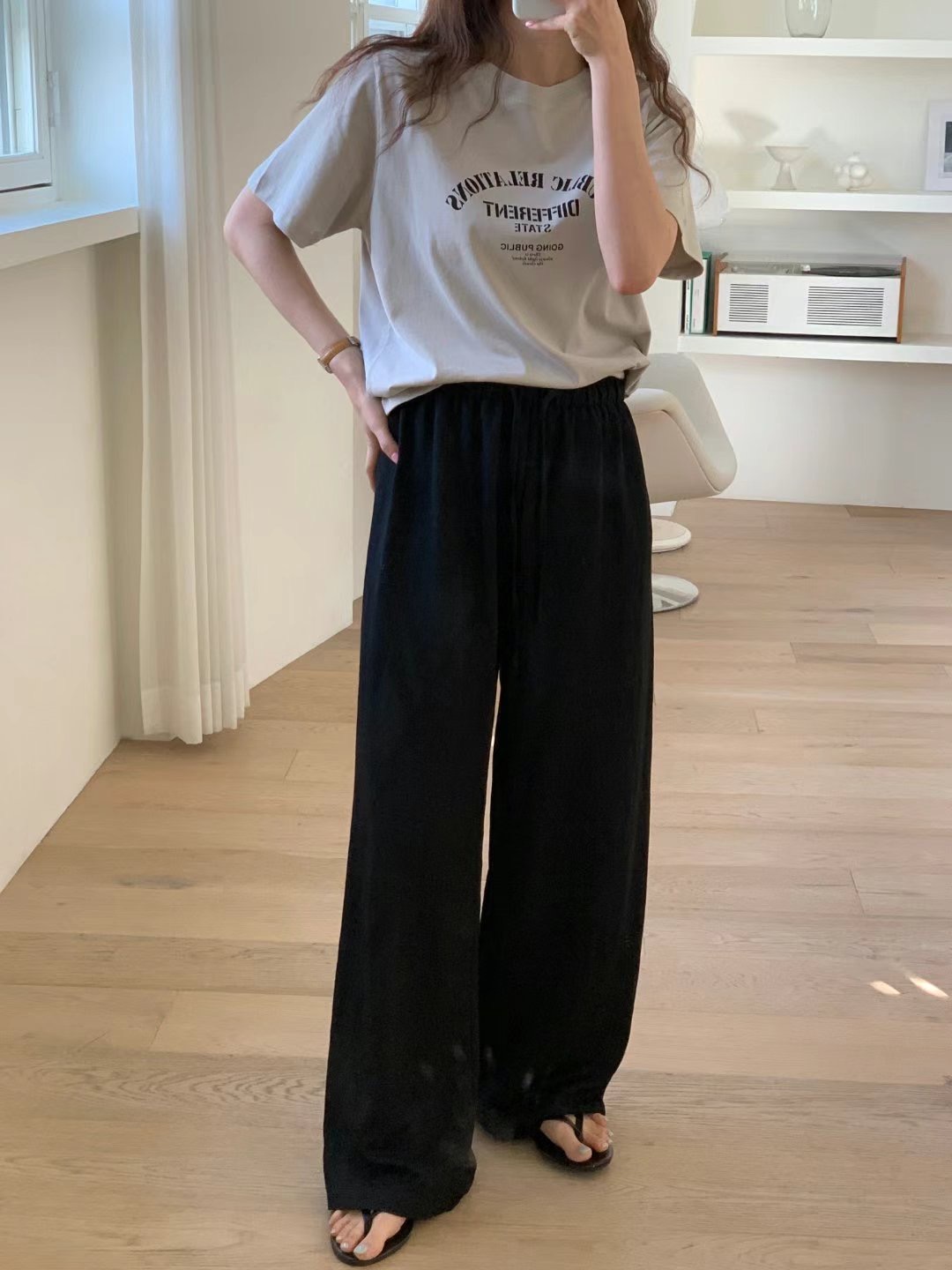 TDOUBLEJ韓國直郵㊣女士新品職業真品時尚25春夏人氣休閑褲TDOUBLEJ休閑褲