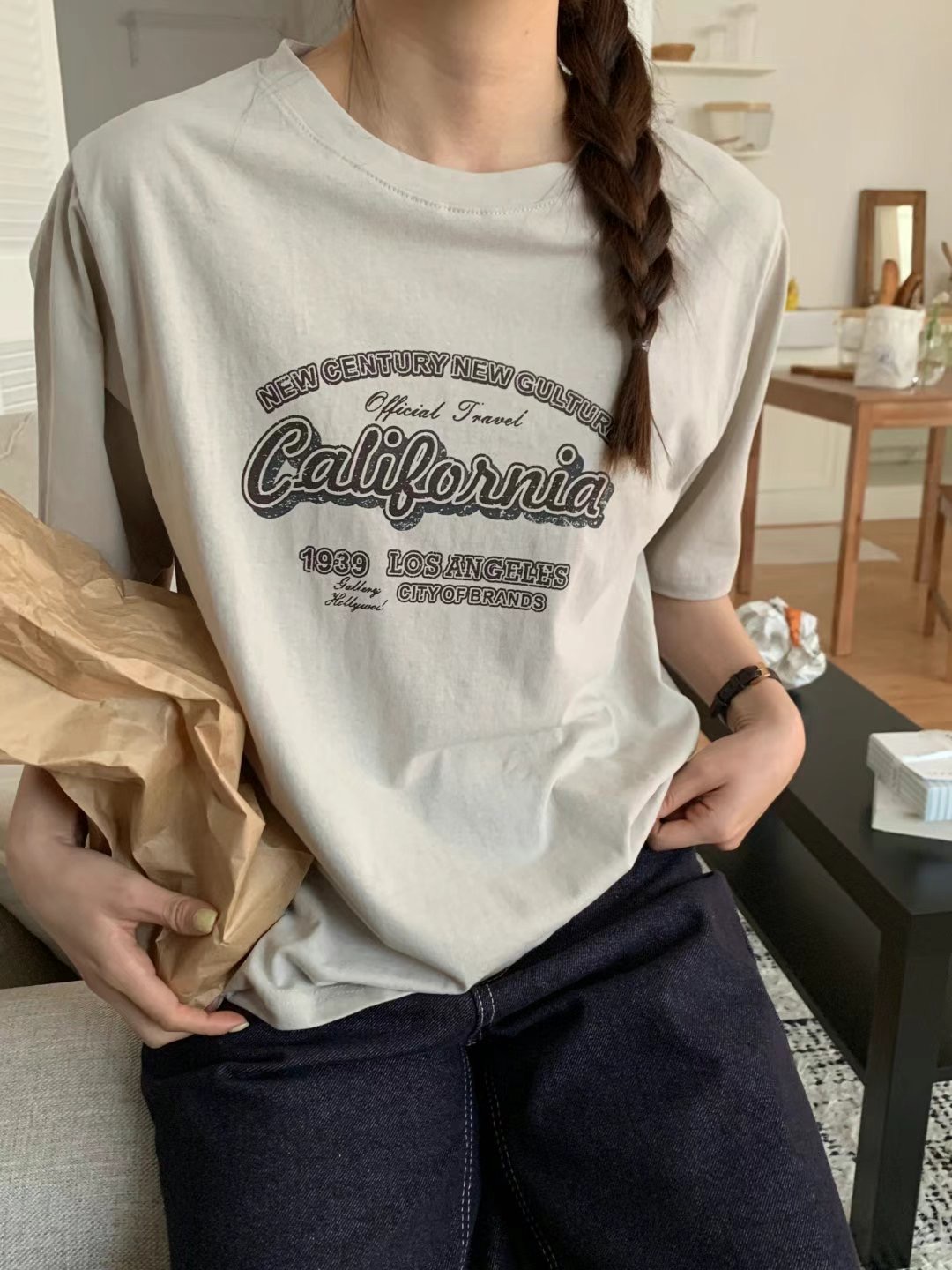 TDOUBLEJ東大門㊣直郵女裝新品25春夏推薦休閑真品熱賣時尚T恤TDOUBLEJT恤圖色3