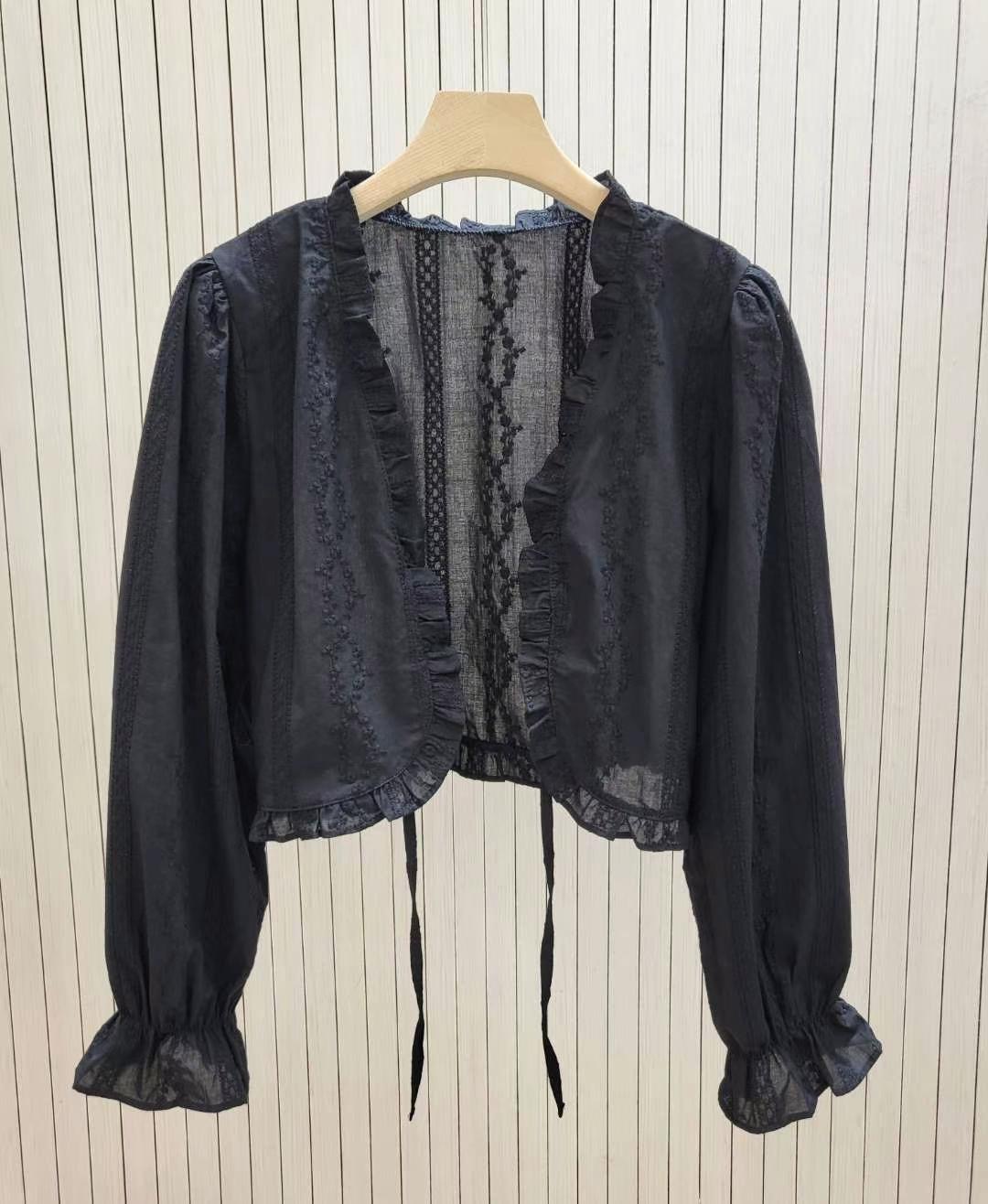 COCOS/ONE TOP東大門㊣實拍女士新品推薦襯衫蕾絲衫刺繡開衫COCOS/ONE TOP襯衫/蕾絲衫圖色2