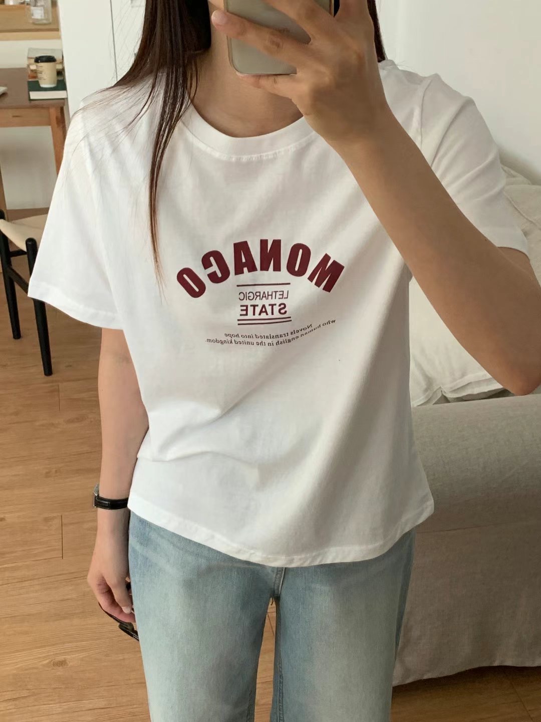 TDOUBLEJ東大門㊣代購女裝新品25春夏人氣熱賣真品休閑時尚T恤TDOUBLEJT恤圖色1