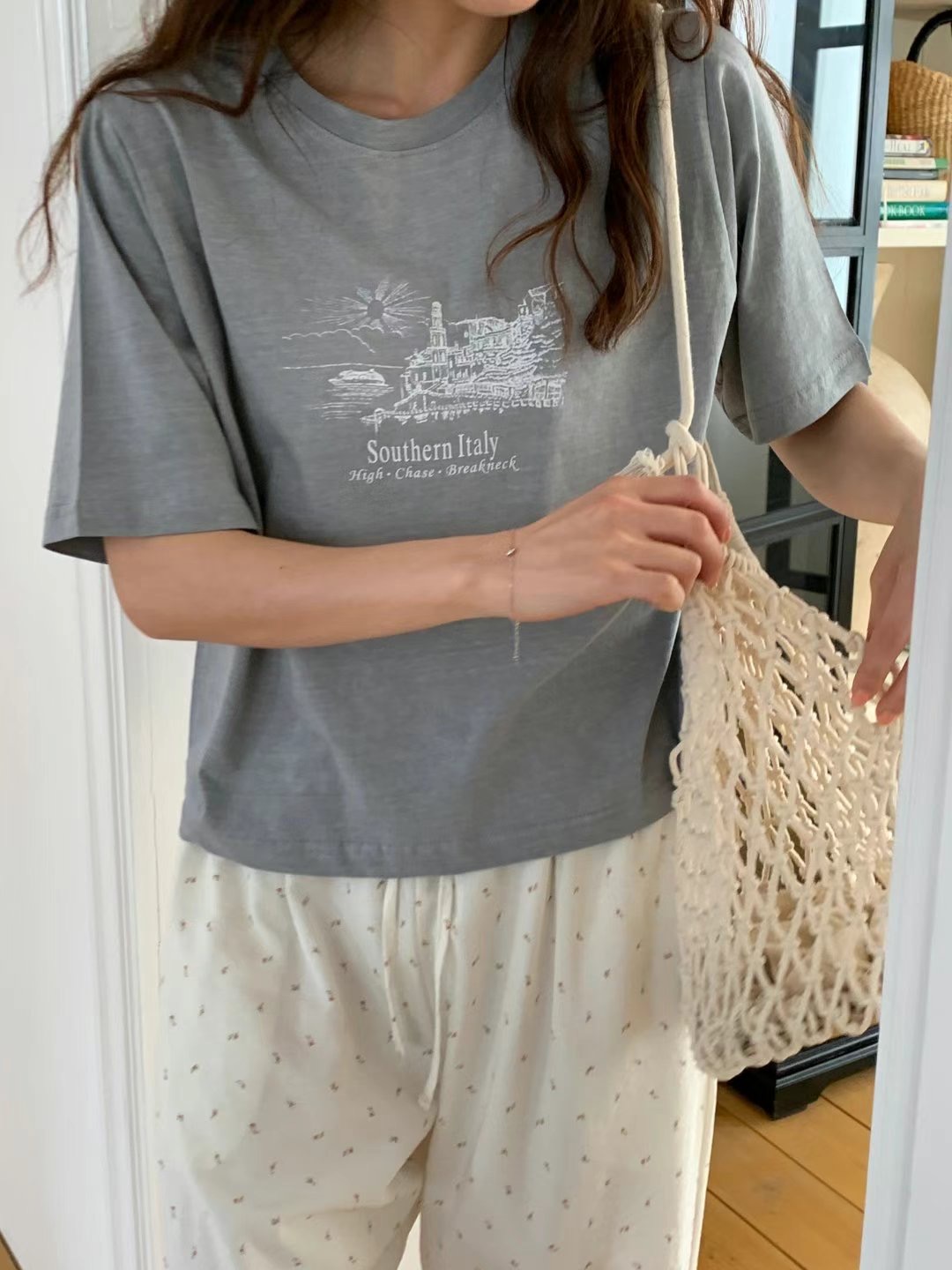 TDOUBLEJ東大門㊣實拍女士新品職業推薦人氣25春夏休閑時尚T恤TDOUBLEJT恤圖色2