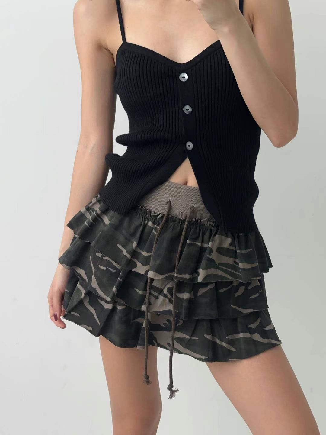 DOTNODI(無品牌標)東大門㊣實拍女裝新品熱賣人氣25春夏短裙DOTNODI短裙