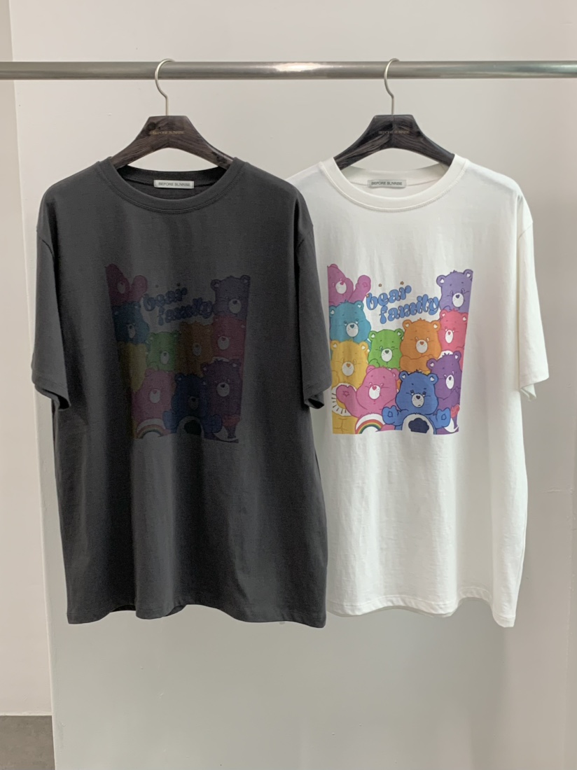 BEFORE SUNRISE東大門㊣直郵女士新品休閑推薦人氣T恤泰迪熊BEFORE SUNRISET恤