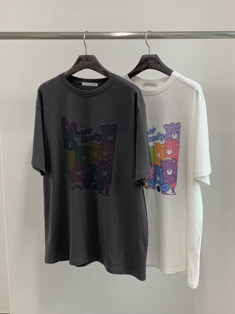 BEFORE SUNRISE東大門㊣直郵女士新品休閑推薦人氣T恤泰迪熊BEFORE SUNRISET恤