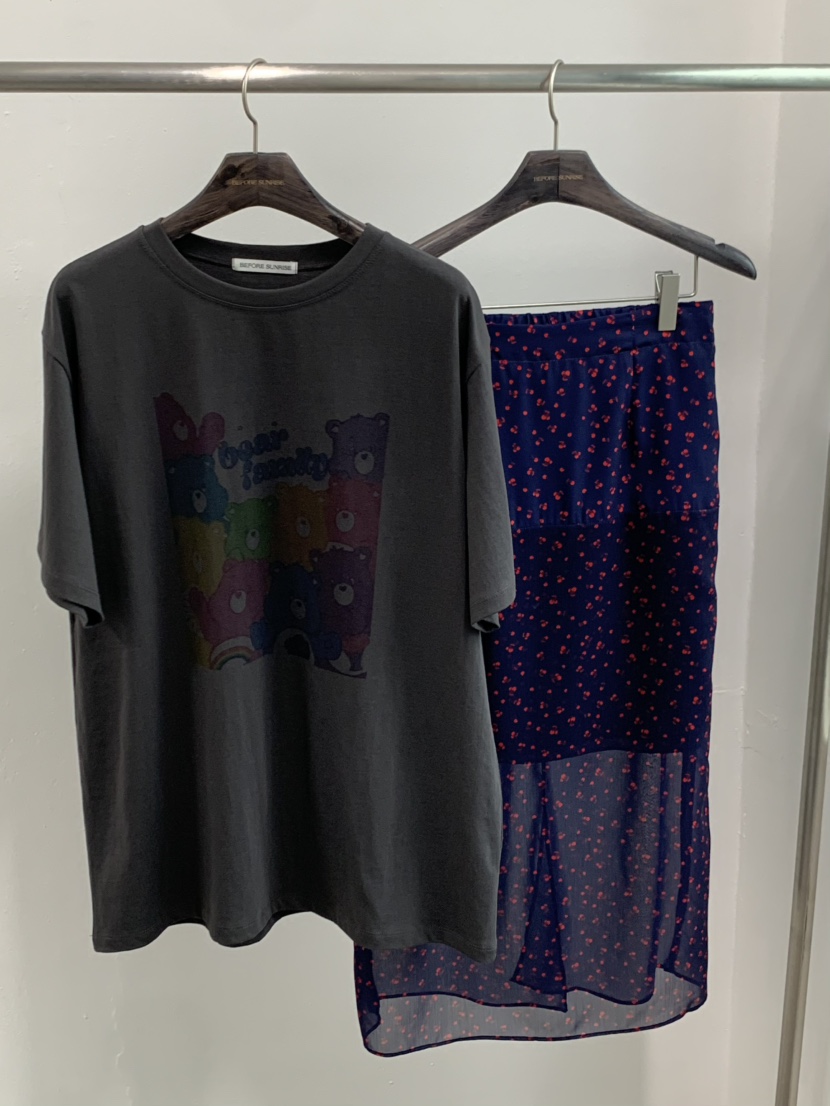 BEFORE SUNRISE東大門㊣直郵女士新品休閑推薦人氣T恤泰迪熊BEFORE SUNRISET恤