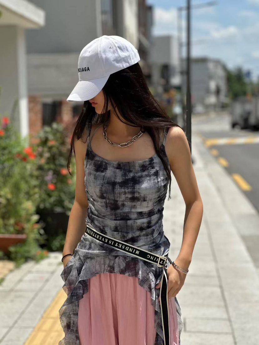 BADFORMUS韓國代購㊣女士新品人氣推薦職業吊帶背心不含腰帶BADFORMUS吊帶/背心圖色3