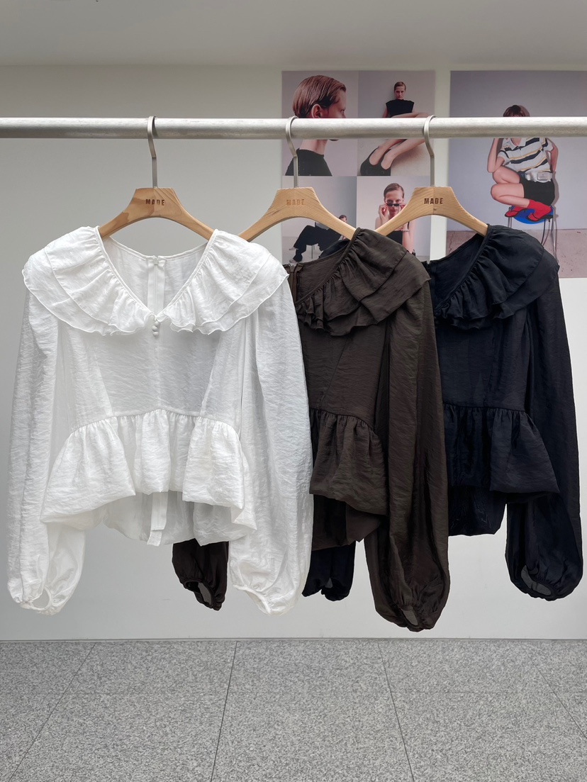 MADE-P東大門㊣代購女士新品真品25春夏推薦時尚襯衫蕾絲衫MADE-P襯衫/蕾絲衫