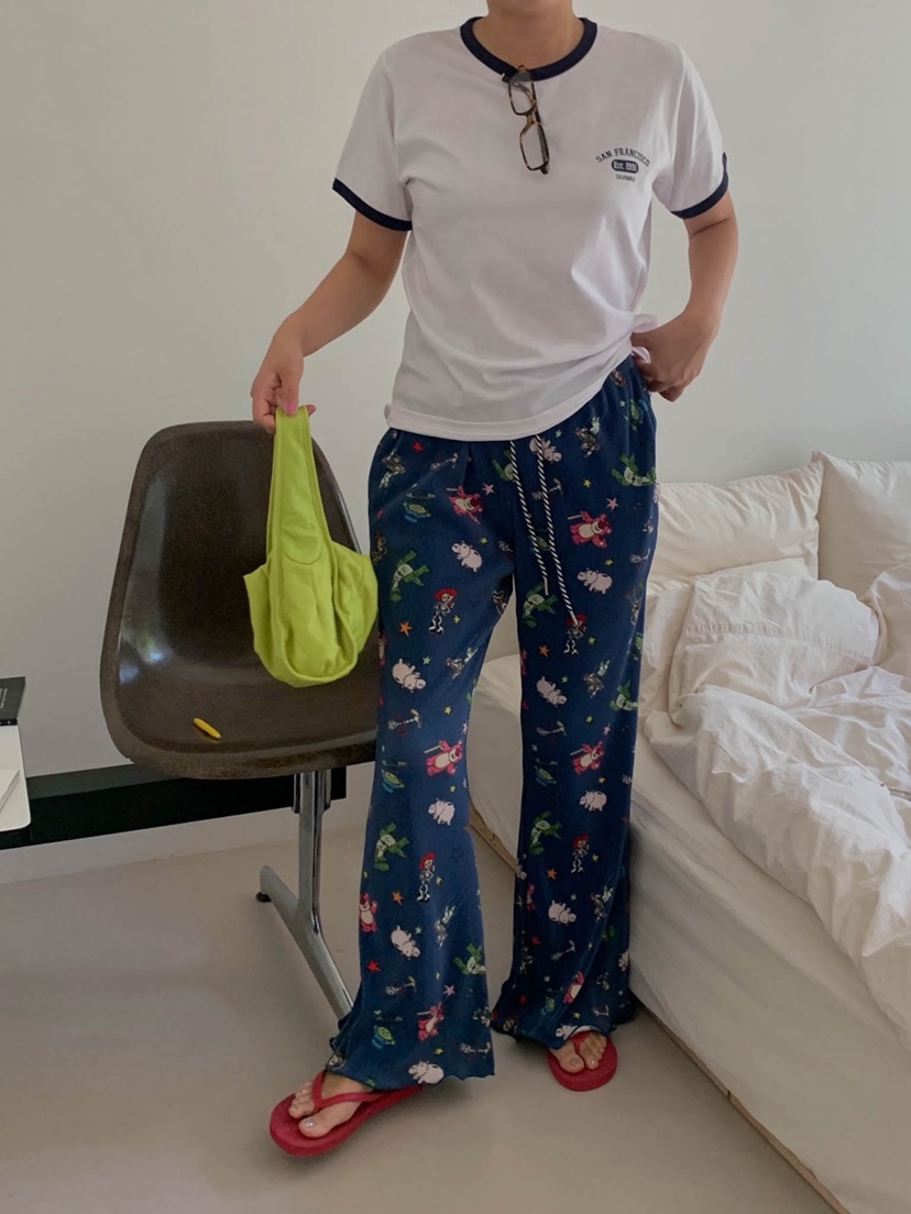 DE LINE東大門㊣實拍女士新品休閑25春夏時尚熱賣人氣休閑褲DE LINE休閑褲圖色2