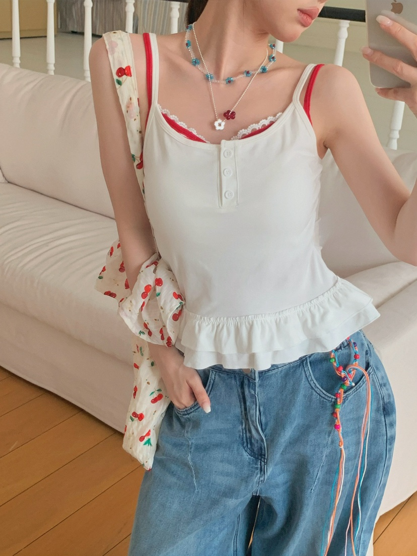 JKICHI韓國直郵㊣女士新款25春夏真品人氣時尚推薦吊帶背心JKICHI吊帶/背心