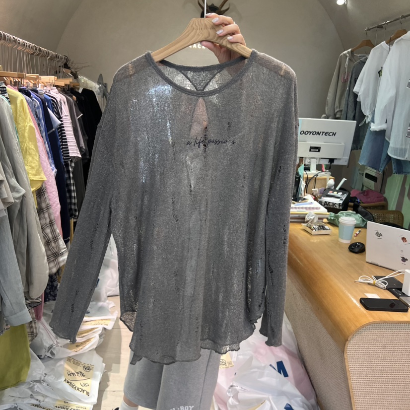 BLACKFRIDAY東大門㊣代購女裝新品真品時尚休閑熱賣針織衫復古BLACK FRIDAY針織衫圖色3