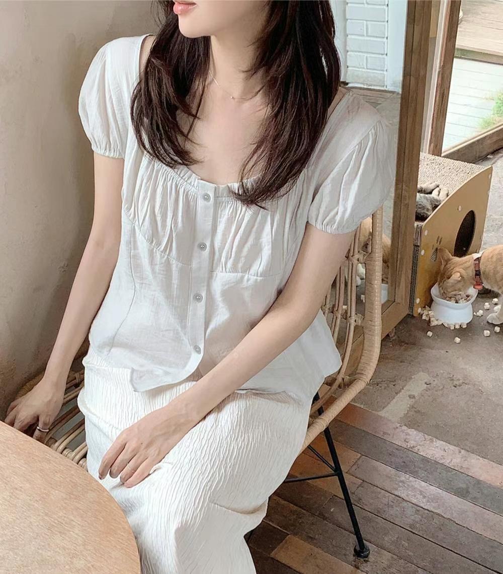 LANEWOOD韓國直郵㊣女士新款熱賣推薦職業休閑真品襯衫蕾絲衫LANEWOOD襯衫/蕾絲衫圖色2