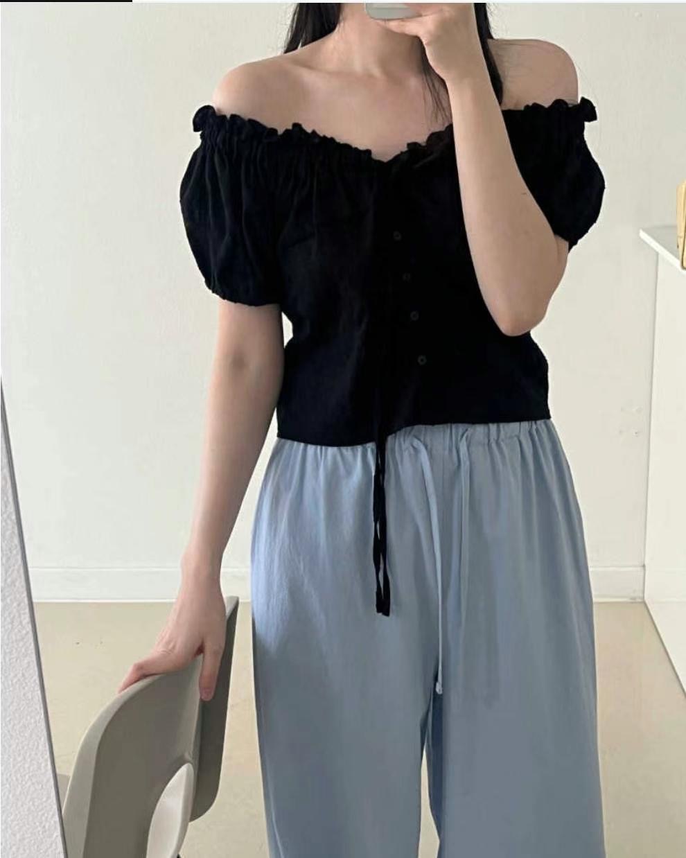 LIBERTE-OT東大門㊣代購女士新品職業時尚休閑熱賣襯衫蕾絲衫RETHINK襯衫/蕾絲衫圖色2