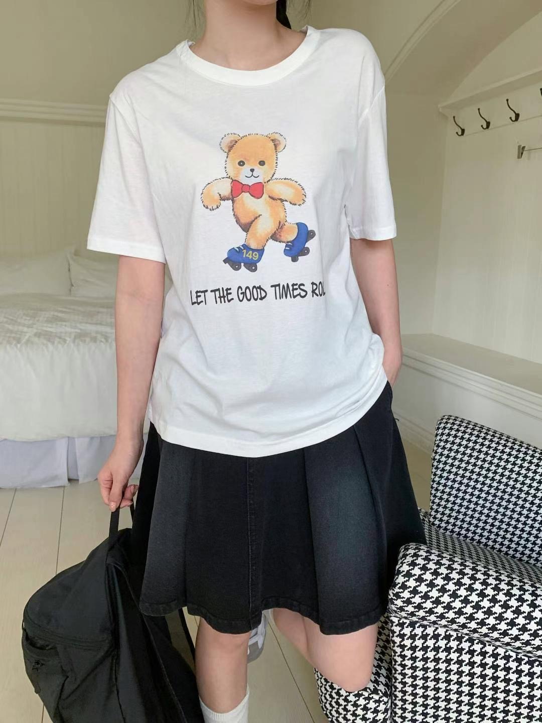 LIBERTE-OT東大門㊣直郵女裝新品25春夏休閑真品時尚人氣T恤RETHINKT恤圖色1
