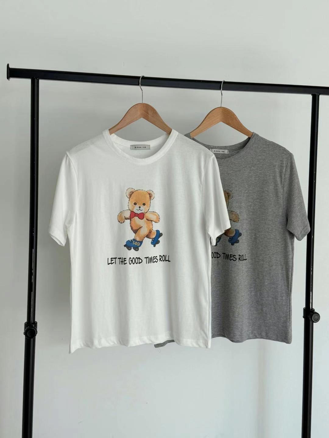 LIBERTE-OT東大門㊣直郵女裝新品25春夏休閑真品時尚人氣T恤RETHINKT恤圖色2左二色