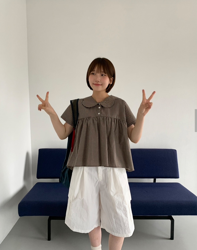 WOOJOO韓國直郵㊣女士新品推薦真品熱賣人氣25春夏襯衫蕾絲衫WOOJOO襯衫/蕾絲衫