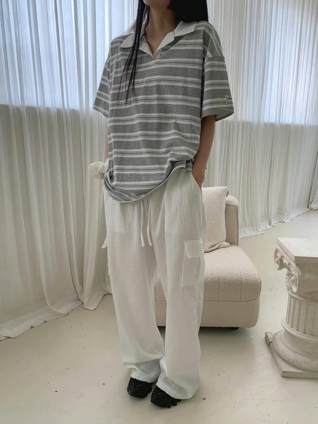 LEVEL韓國直郵㊣女裝新品真品休閑人氣時尚休閑褲工裝褲花朵LEVEL休閑褲