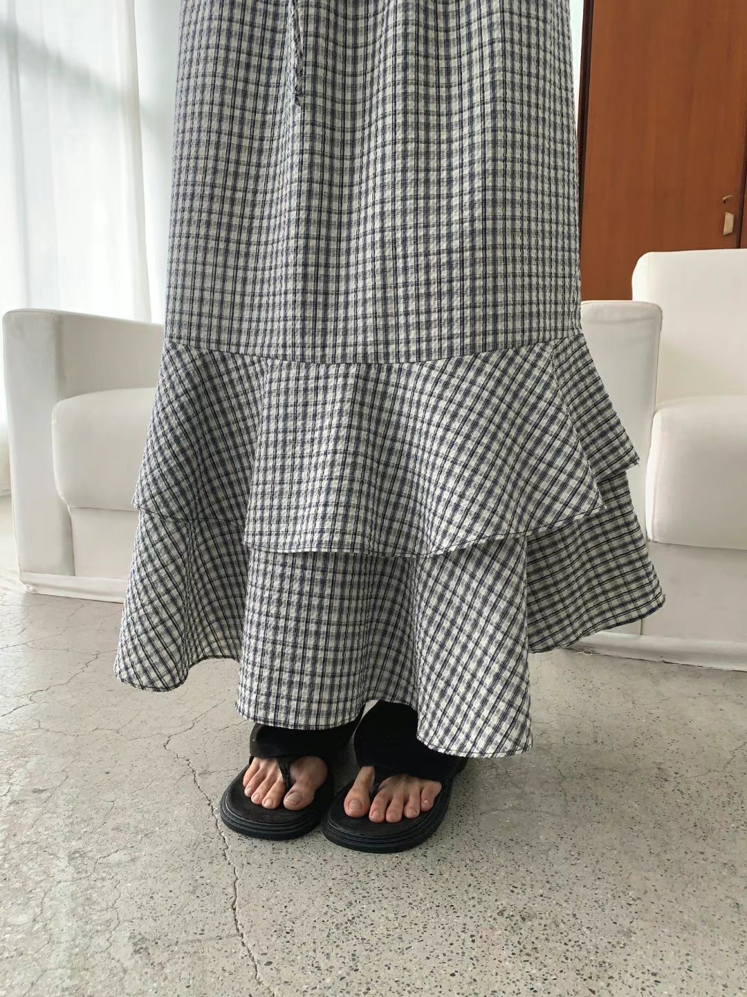 LEVEL韓國代購㊣女士新品真品熱賣25春夏職業推薦人氣休閑長裙LEVEL長裙