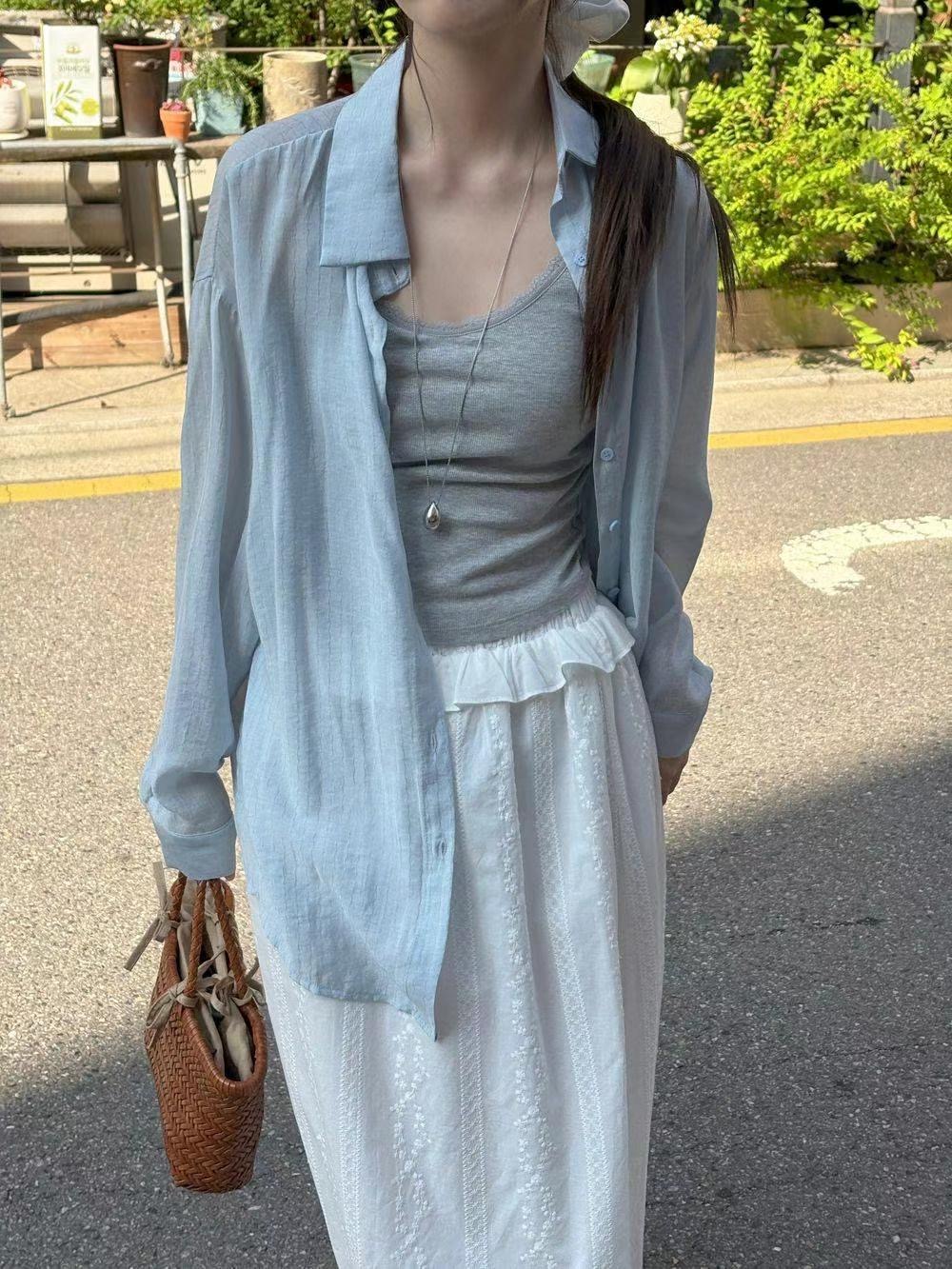 LANEWOOD韓國代購㊣女士新品人氣真品職業25春夏推薦熱賣長裙LANEWOOD長裙
