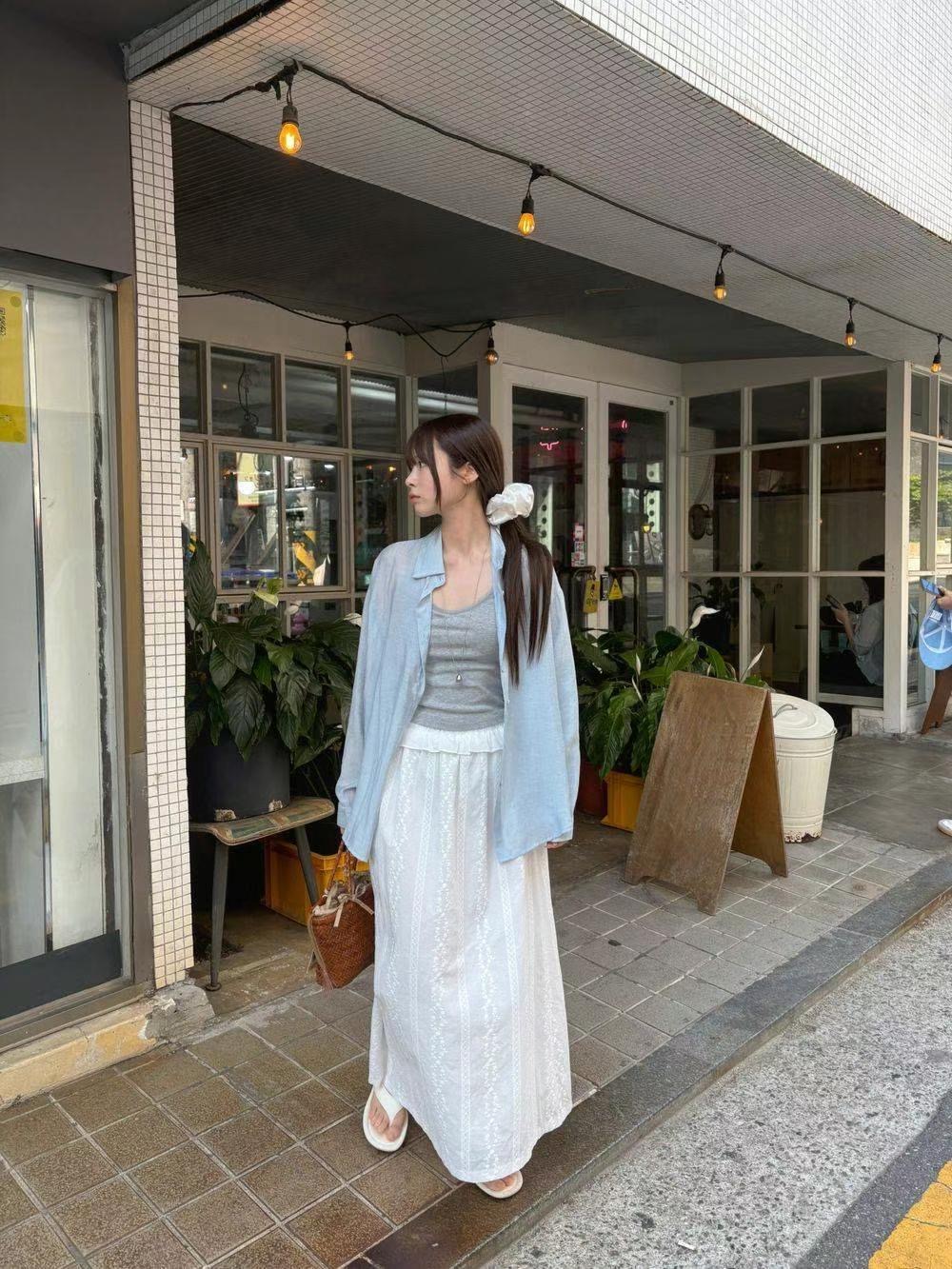 LANEWOOD韓國代購㊣女士新品人氣真品職業25春夏推薦熱賣長裙LANEWOOD長裙