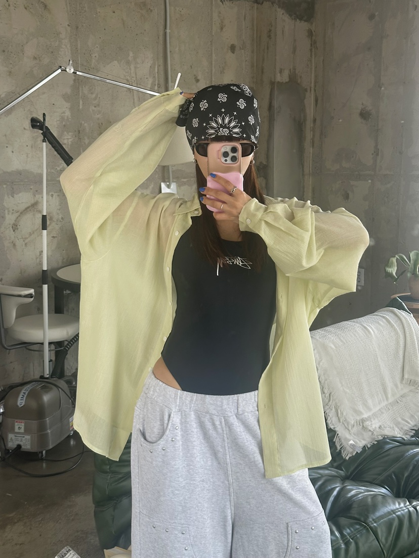 BYRING韓國代購㊣女士新品時尚25春夏熱賣推薦休閑襯衫蕾絲衫BYRING襯衫/蕾絲衫
