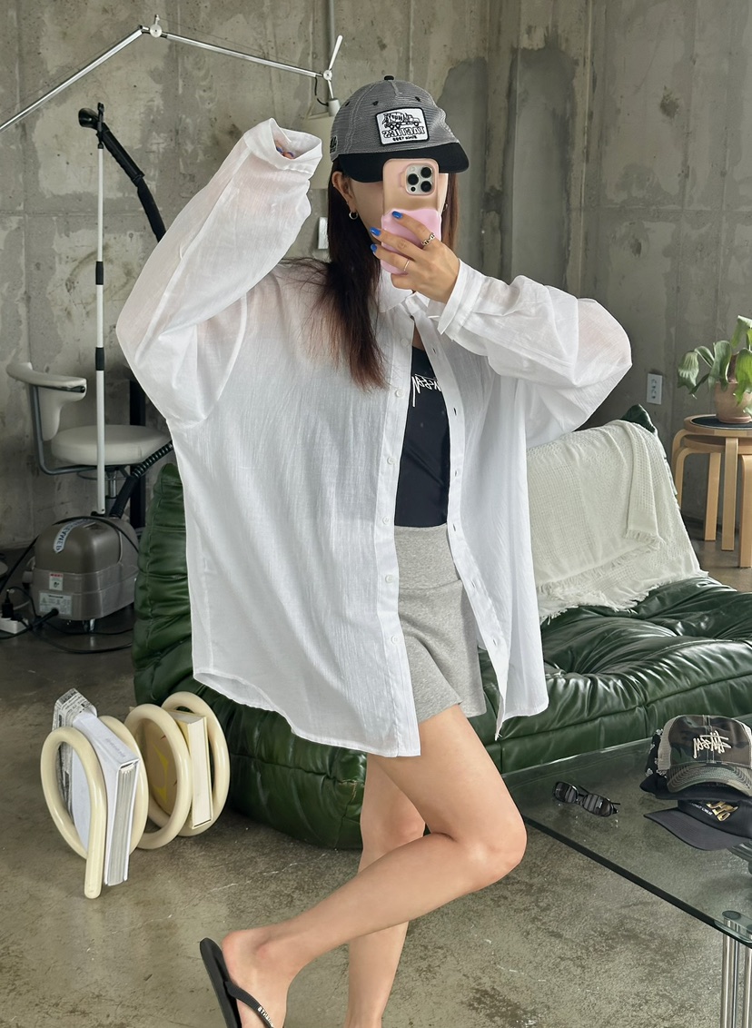 BYRING韓國代購㊣女士新品時尚25春夏熱賣推薦休閑襯衫蕾絲衫BYRING襯衫/蕾絲衫