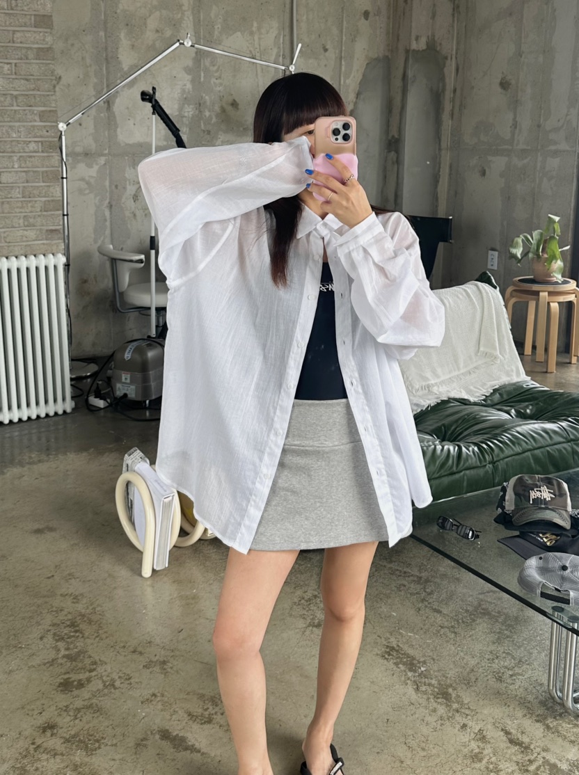 BYRING韓國代購㊣女士新品時尚25春夏熱賣推薦休閑襯衫蕾絲衫BYRING襯衫/蕾絲衫